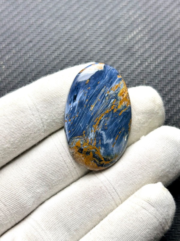 Pietersite Gemstone Cabochon: Natural Designer Stone Gemstone,26Ct,34x20x4MM.