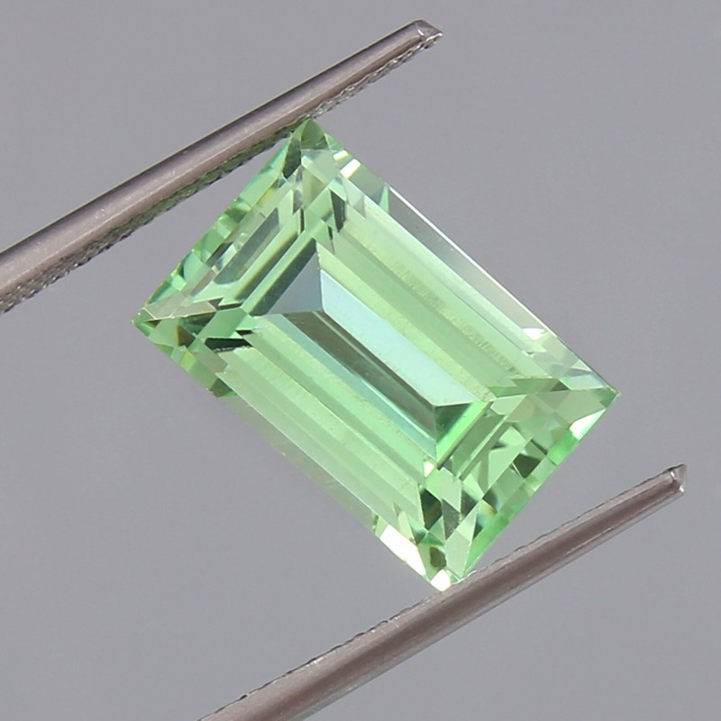 AAA 13x9 MM Natural Ceylon Green Parti Sapphire Loose Baguette Cut Gemstone gallery