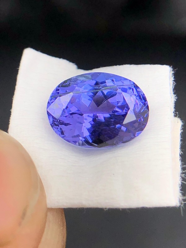 Natural Tanzanite Oval Cut 8x6 MM AAA Blue With Inclusion Loose Zoisite Gemstone gallery