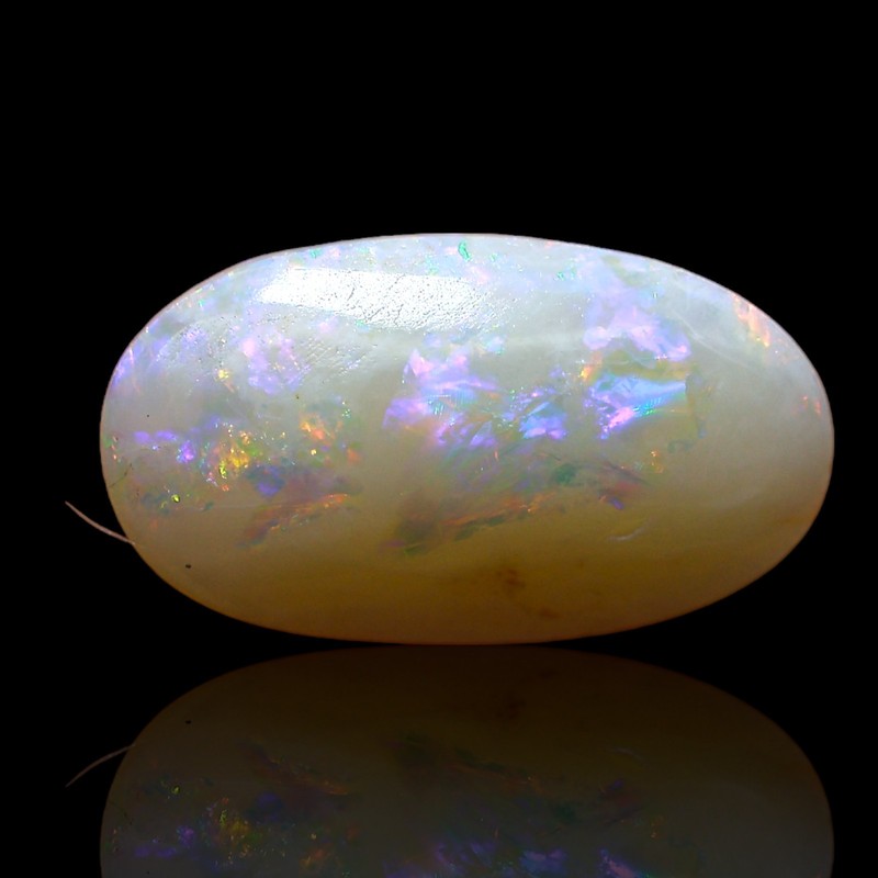 2.50 Cts Natural Fire Opal Gemstone Bracelet Making Oval Cabochon 14x8x3 mm gallery