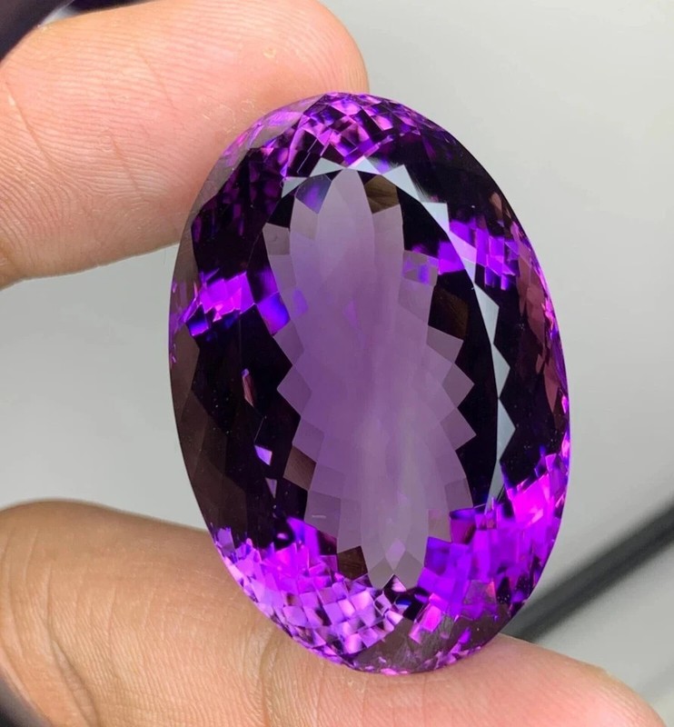 100 Ct+ Natural Purple Amethyst Oval Cut "EGL Certified" Loose LG Gemstone gallery