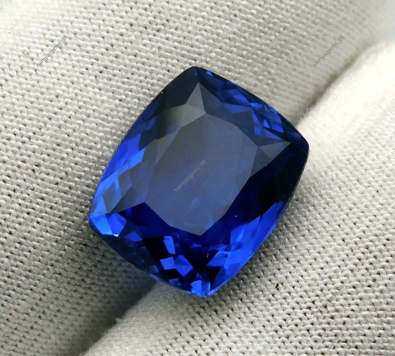 11.00 Ct Genuine Natural Blue Tanzanite Cushion Cut Certified Loose Gemstone gallery