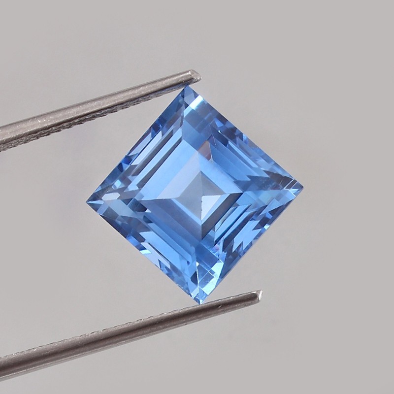 AAA Quality Natural Ceylon Blue Spinel Loose Square Gemstones Cut 10x10 MM gallery