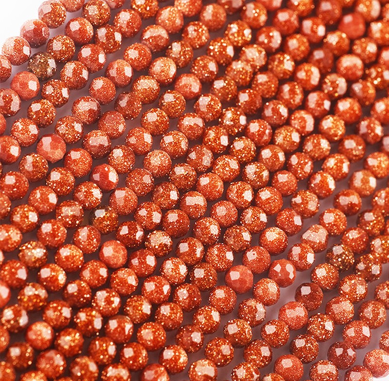 2mm 3mm 4mm Faceted Galaxy Staras Sand Sun Sitara Gemstones Round Loose Beads gallery