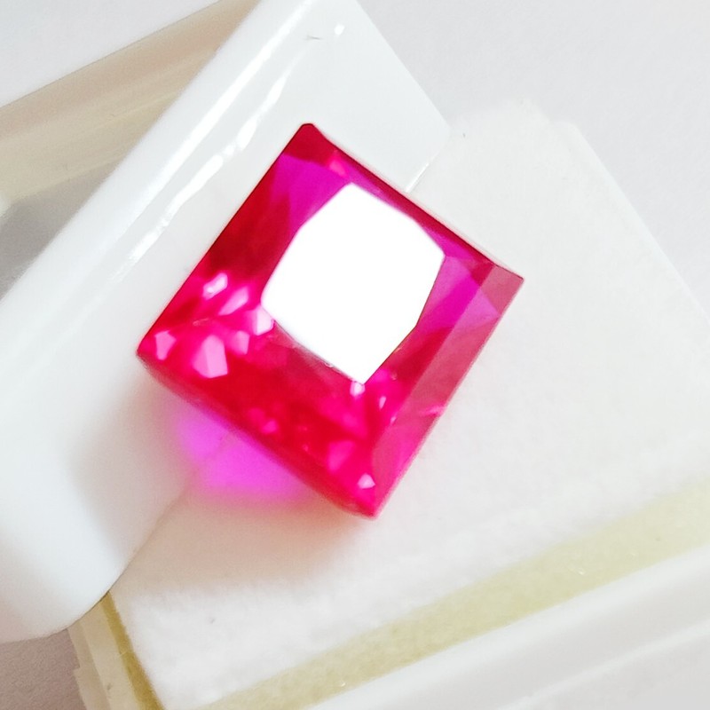 Rectangle Cut Red Ruby Natural 12-14 Ct Mozambique Loose EGL Certified Gemstone gallery