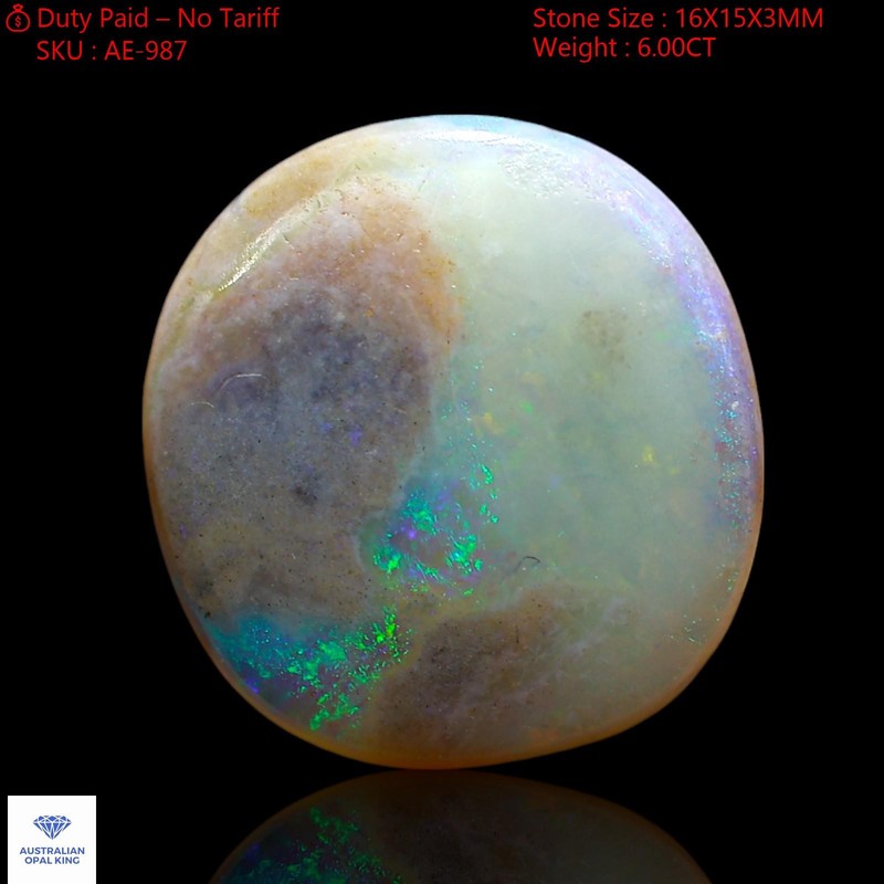 6.00 Cts Natural Oval Fire Opal Meditation Cabochon Jewelry Making 16x15x3 mm