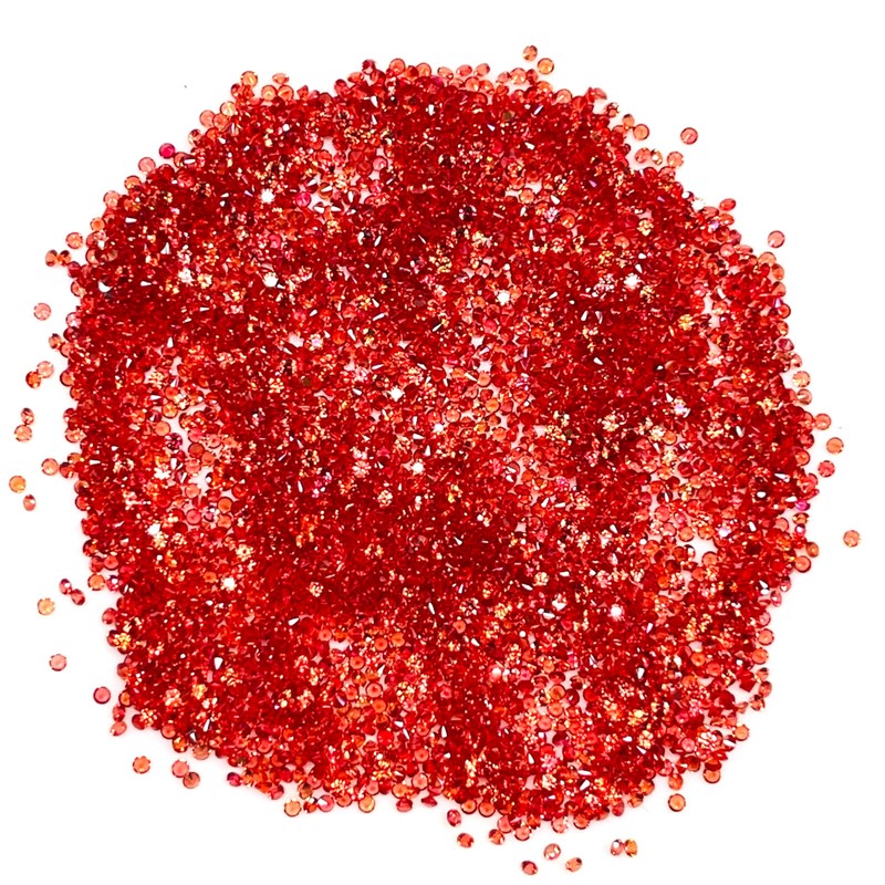 VVS 50 Pcs Natural Red Sapphire 1mm Round Diamond Cut Loose Gemstones Lot gallery