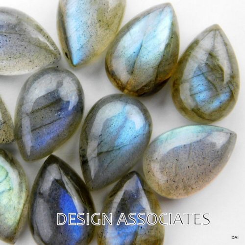 LABRADORITE RAINBOW EFFECT 20 X 15 MM PEAR CABOCHON CUT SOLD AS EACH
