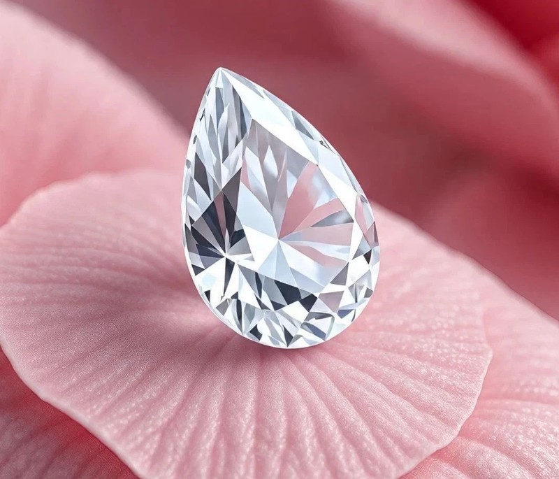 2.50 CT Natural White Diamond Pear Cut 8x10 mm VVS1 D Grade IDGL Certified gallery