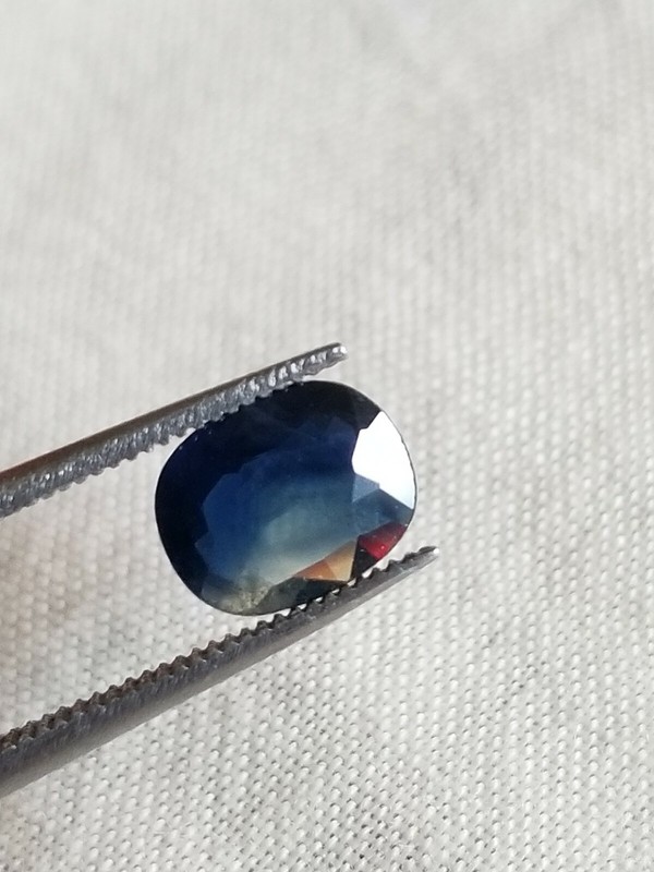 AIG Certified 1.01 Ct Natural Blue Sapphire Gemstone for engagement Ring gallery
