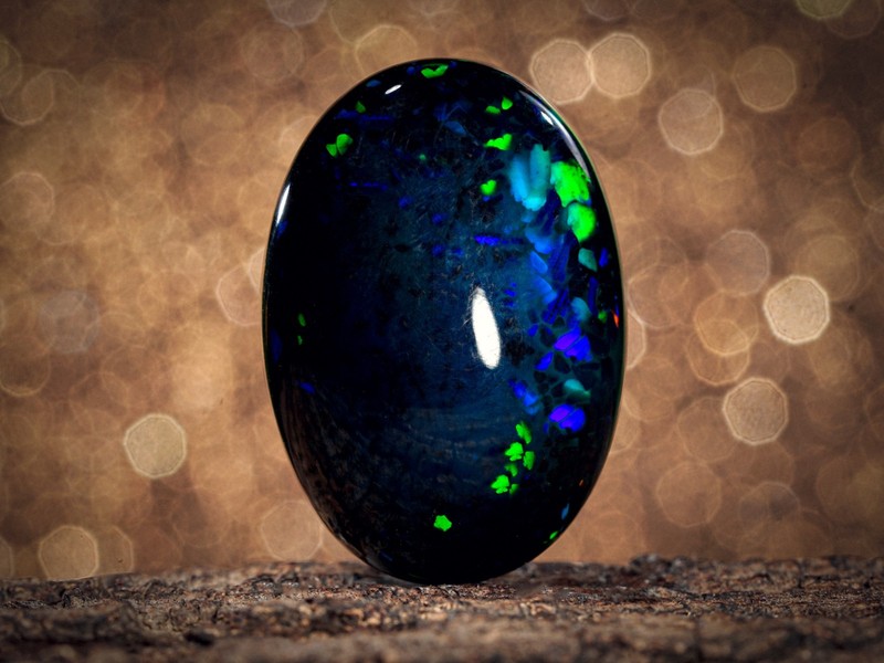 25.20 Carat Ethiopian Black Opal Cabochon 27x18x11 MM Oval Shape Welo Fire Opal
