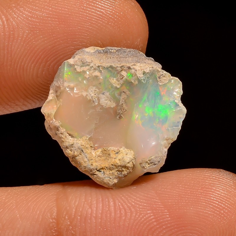 100% Natural Ethiopian Opal Rough Specimen Welo Fire Crystal Opal Approx 10 Ct