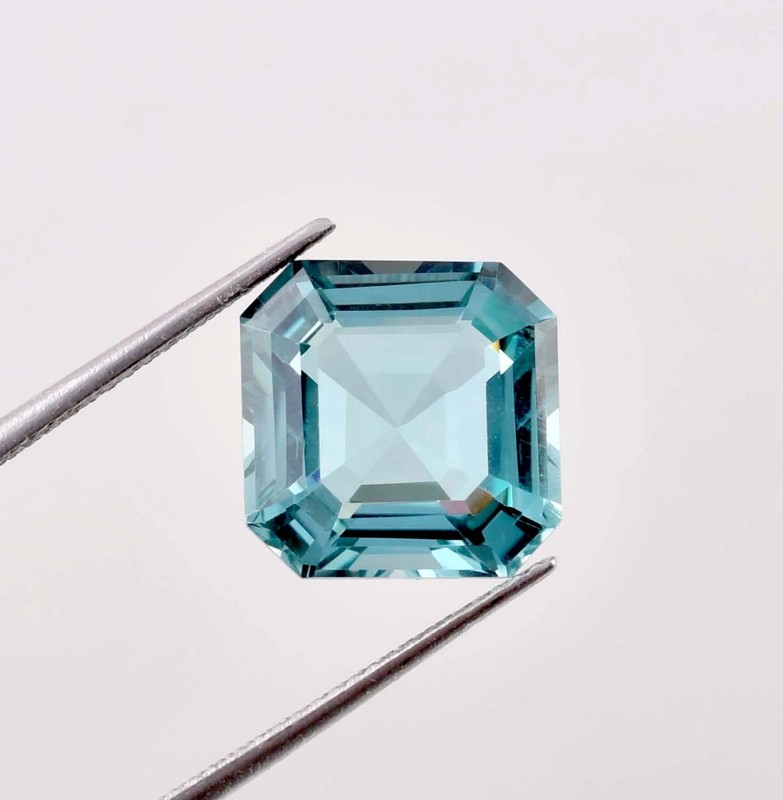 11 x 11 mm 100% Natural Sky Blue Aquamarine 6.50 Ct Loose Gemstone GIT Certified