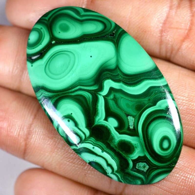 111.70 Cts 100% Natural High Class MALACHITE Cabochon 31x53x04 mm Gemstone T18