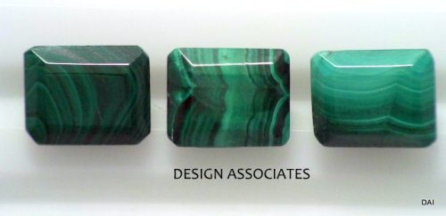 MALACHITE FACTED 14X10 MM EMERALD CUT GREEN COLOR ALL NATURAL SOLD AS EACH