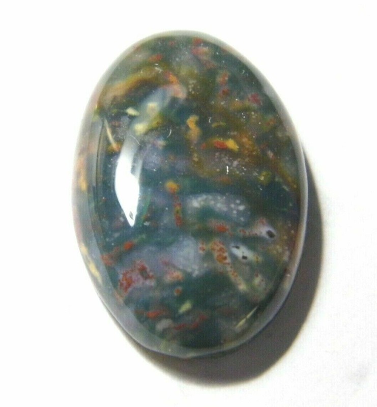 18.98Ct 28x17x5mm Blood Stone Pear Cabochon Wire Wrapping/Jewelry Making