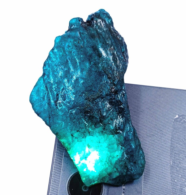 480 Ct Certified Blue Kashmiri Sapphire Natural Uncut Rough Loose Gemstone DK2 gallery