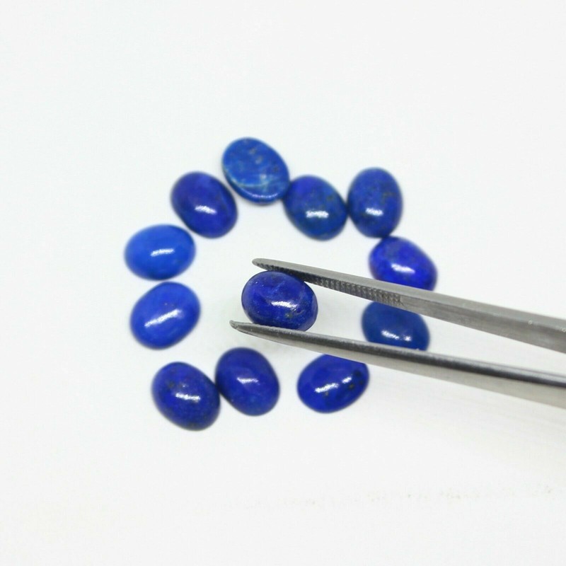Natural Lapis Lazuli Oval Cabochon 6x4 mm to 14x10 mm Available In Lot 5 Pieces gallery