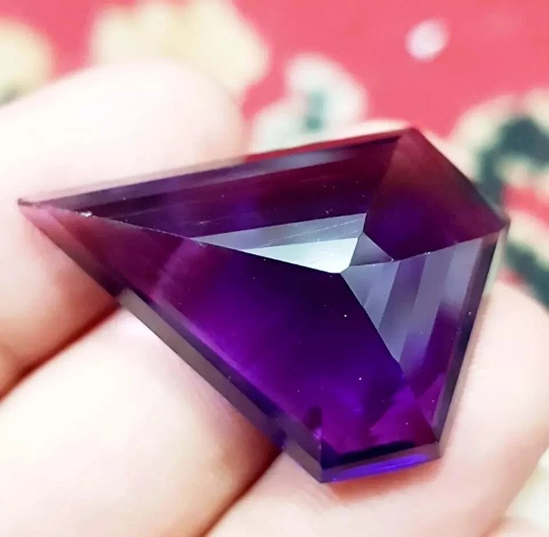 EGL Certified 50 Ct Natural Purple Amethyst Fancy Shape AAA+ Loose Gemstone gallery