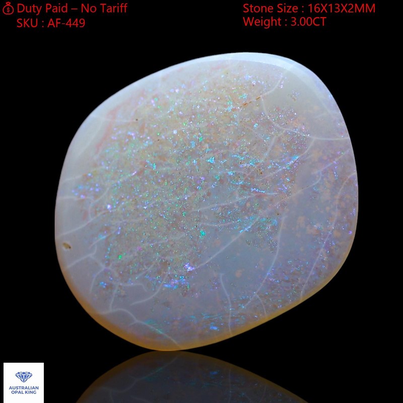 3.00 Cts Natural Australian Fire Opal Gemstone Oval Artisan Cabochon 16x13x2 mm