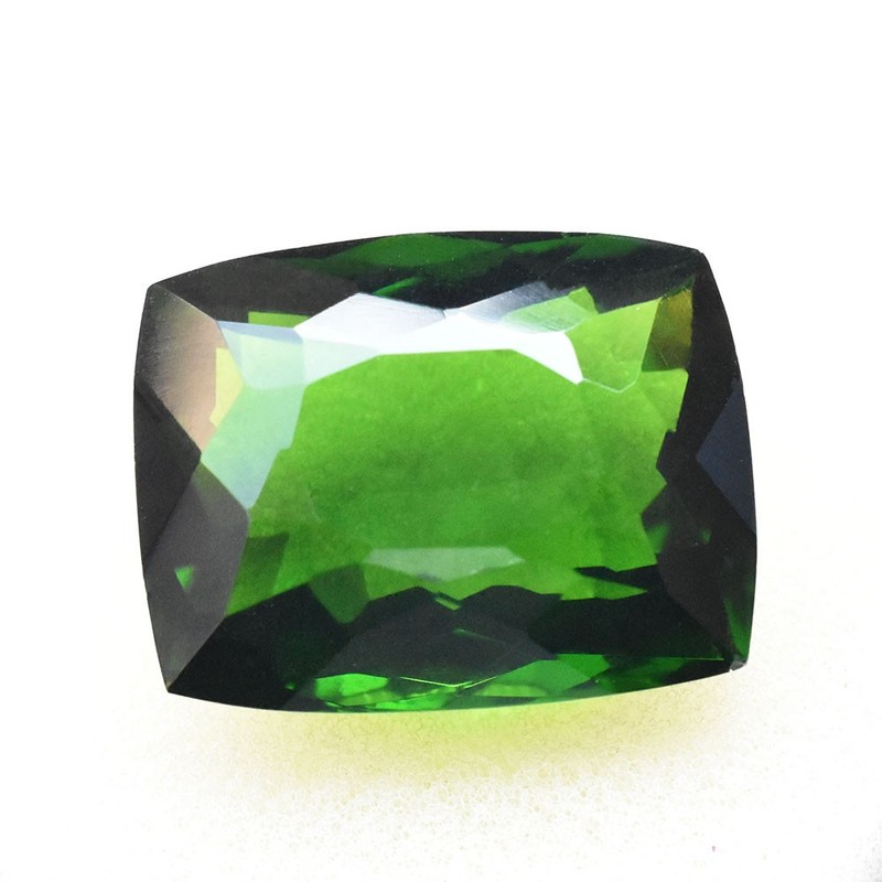 CERTIFIED 27x21mm Cushion Shape LAB-CREATED Green Emerald Loose Gemstone