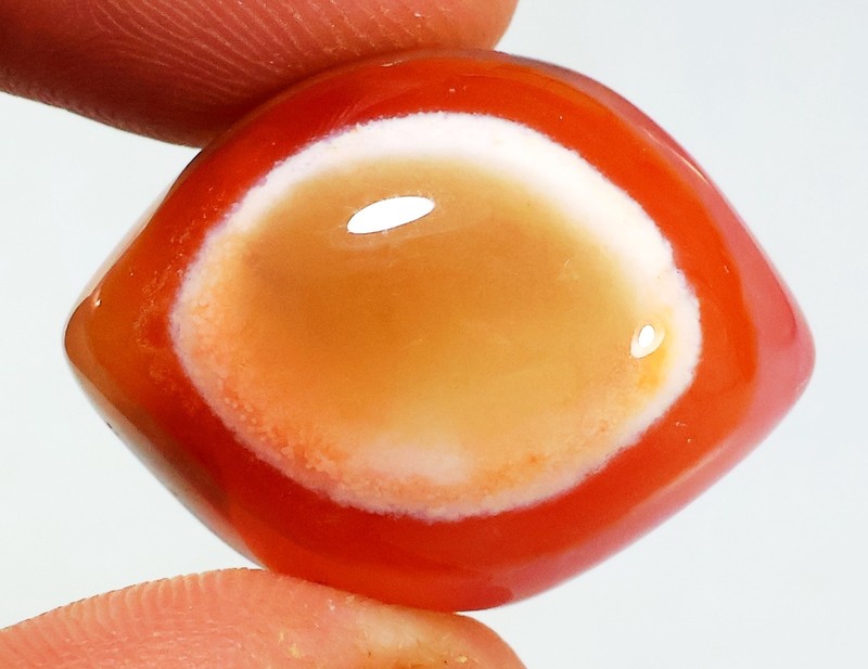 49 Ct 12X20X28 mm Natural Eye Agate Cabochon Evil Protector Gemstone CZ-683