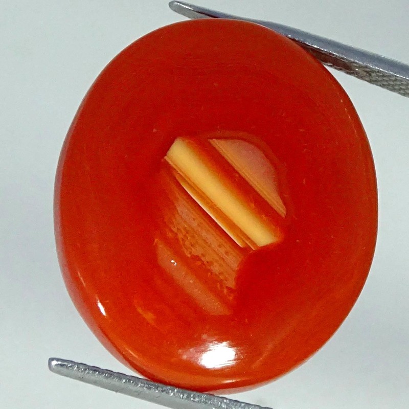 27.60Cts AA+ Natural Orange Botswana Oval Cabochon Gemstone 20X23X6MM