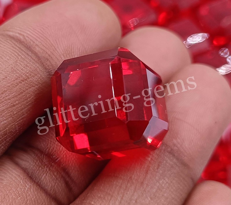 Hurry Up Now - 150 Carat Red Topaz Cube Lot IGL Certified Loose Gemstone 5SDI gallery