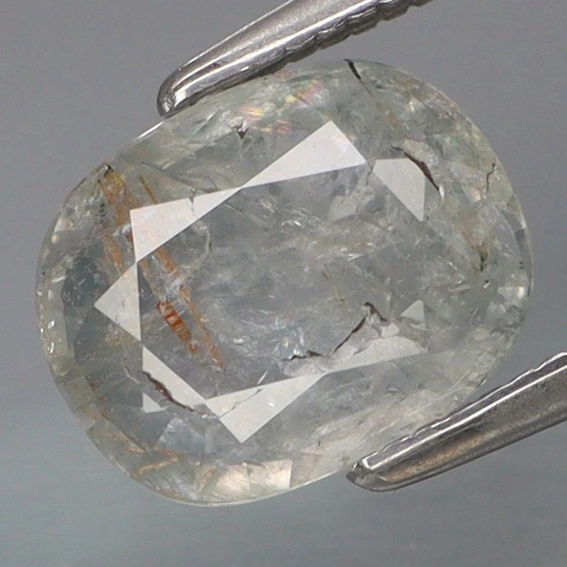 2.22 Ct Natural Platinum Blue Sapphire Unheated Tanzania Oval Cut Loose Gemstone