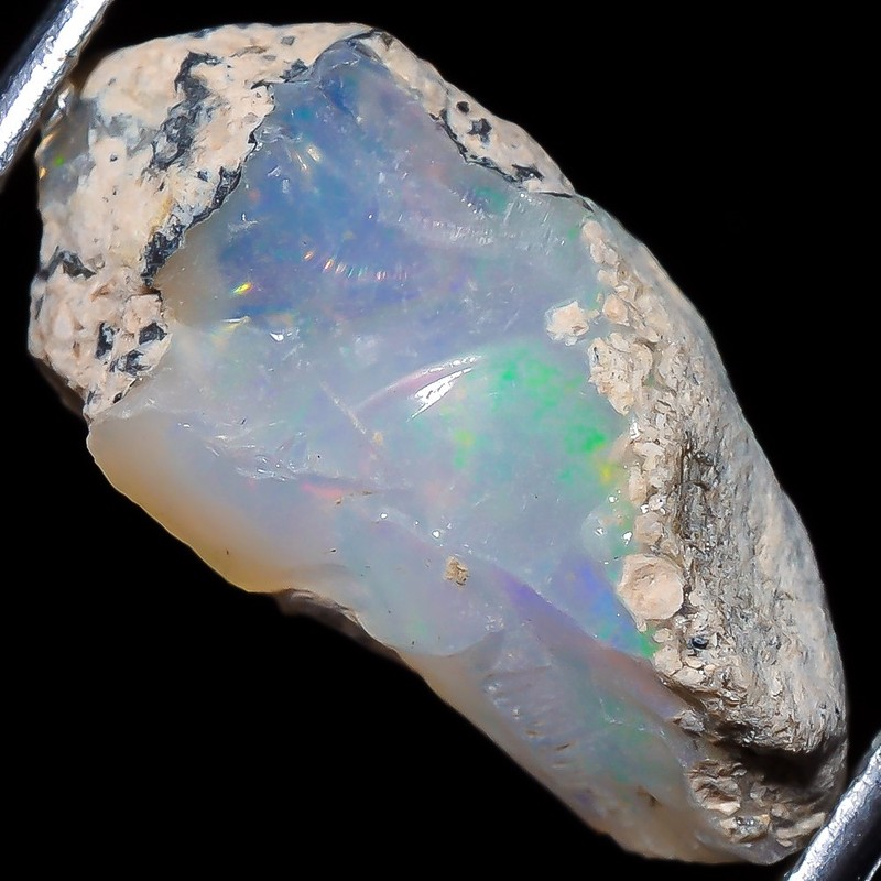 Excellent Natural Welo Fire Ethiopian Opal Rough Gemstone 08x 12x 08mm 04.05Cts gallery