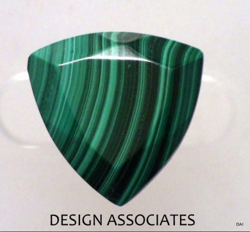 MALACHITE FACTED 15 MM TRILLION CUT GREAT GREEN COLOR ALL NATURAL