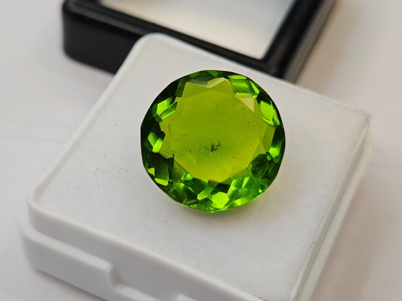 Fantastic Peridot Olive Green Certified Of 8-9 Ct Round AAA Loose Gemstone gallery