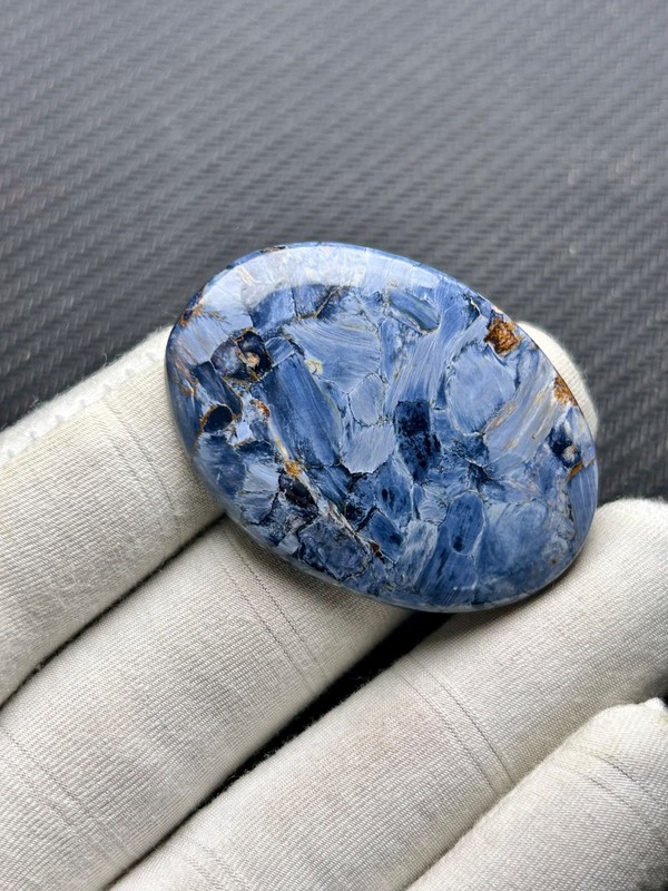 Pietersite Gemstone Cabochon: Natural Designer Stone Gemstone,49Ct,44x30x4MM.