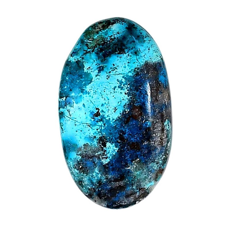 Natural Shattuckite 16.4×27.6×5 mm Oval Shape Polished Gemstone LS39-06137
