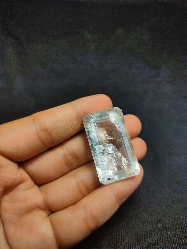 Lustrous Natural Clear Quartz Octagon with Vivid Rainbow Displays 119 Carats gallery