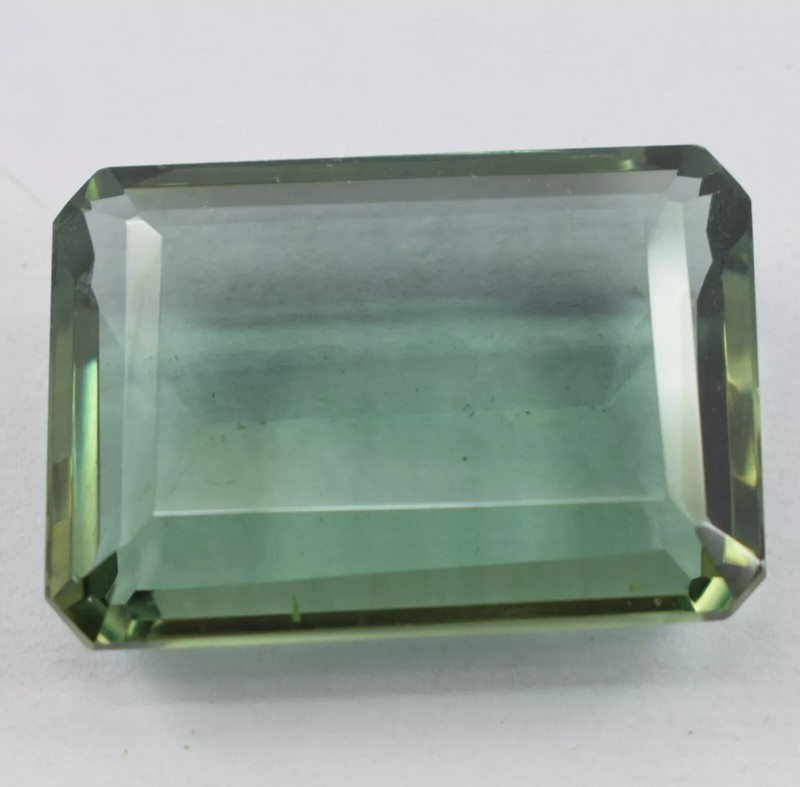 Natural 105 Carat Certified Emerald Shape Green Amethyst Loose Gemstone.