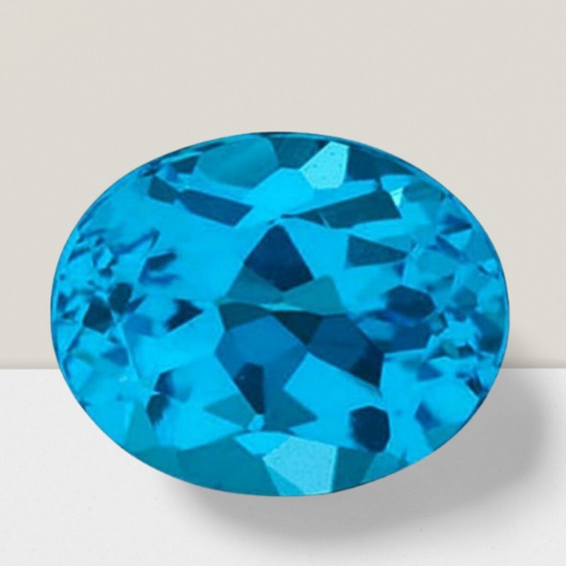 Blue Topaz Oval Cut Gemstone 4 Cts – 11×9 mm AAA+ Loose Gem #