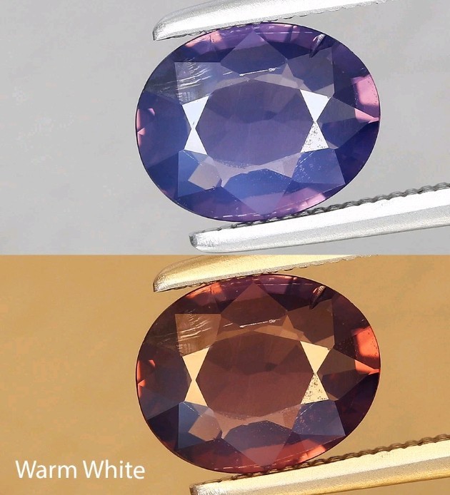 Rare Color Change Spinel 1.25 ct. Size 7.8 X 6.3 mm Very Rare Color Change