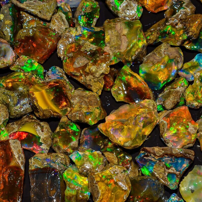 100 Carat Ethiopian Opal Rough Large Opal Specimen Natural Opal Oil Raw Gemstone