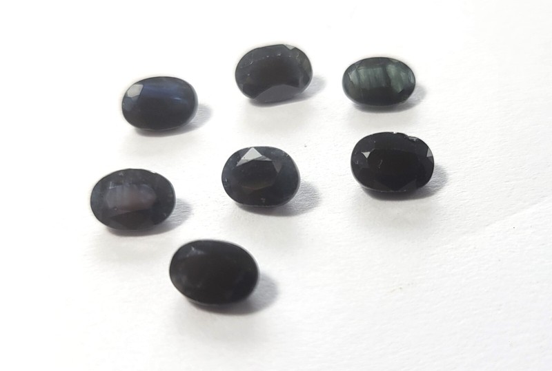 8.00 Carats Blue Sapphire 7 Pieces Oval Shapes Approx 7x5mm Unset Gems gallery