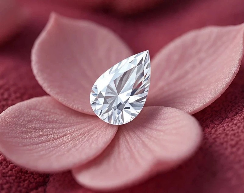 2.50 CT Natural White Diamond Pear Cut 8x10 mm VVS1 D Grade IDGL Certified gallery