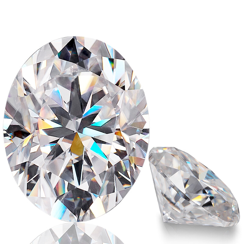 Oval With Arrows Cut Loose Moissanite Mixed Color VVS1 GRA Certificate Gemstones