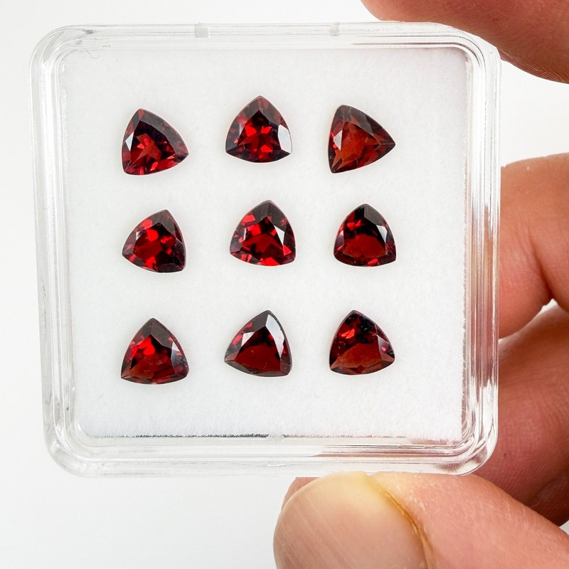 Natural Garnet 6mm Trillion Faceted 2, 5, 10 or 15 Loose Gemstones *USA Seller*
