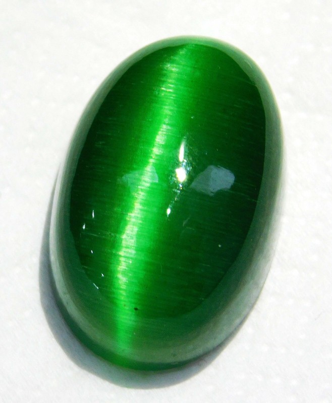 38.35 Ct Natural Chrysoberyl Green Cats Eye Oval Cabochon Loose Gemstone