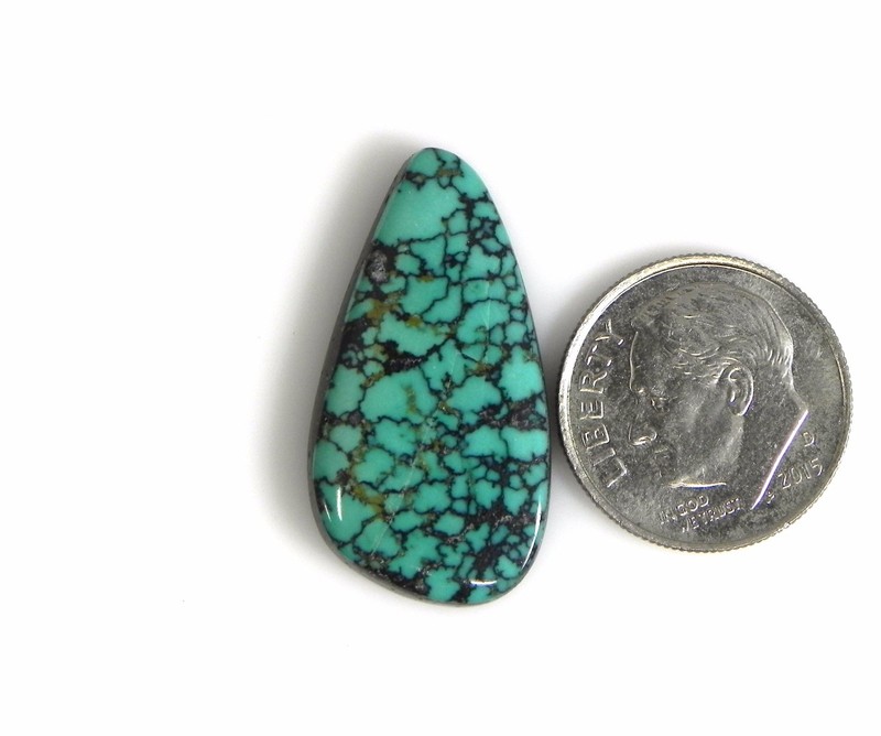Natural Tibetan Spiderweb Turquoise Cabochon Gemstone st007
