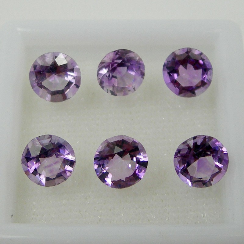 5.50 mm Round Natural Amethyst Loose Gemstone Light Violet Purple, 0.66 carat gallery