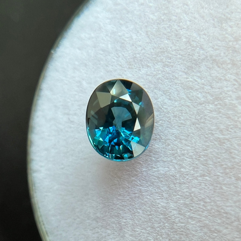 1.11ct GIA CERTIFIED Natural VIVID Blue Sapphire Oval Cut Gemstone 6.1x5.1mm gallery