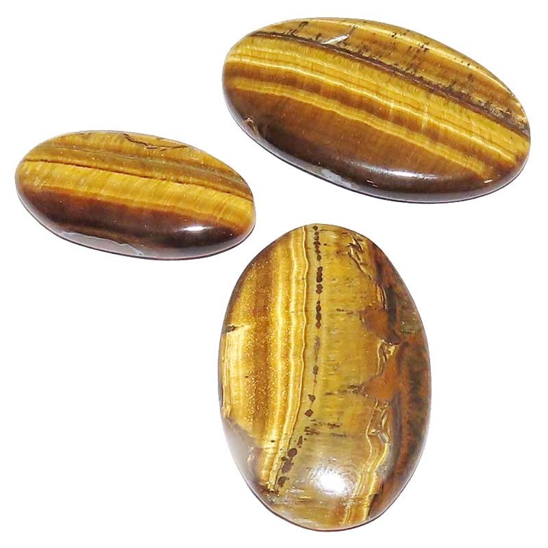 100% Natural Tiger Eye Oval Cabochon 138.60Cts ~3 PCs Lot~ Loose Gemstone LOT-04