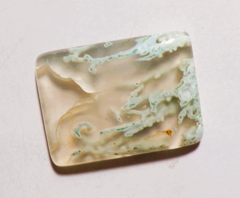 56.10 Cts Natural Moss Agate Cabochon Loose Gemstone 35X26X6MM 39 gallery