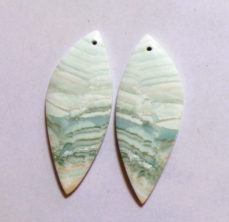 48.70 Cts Natural Saturn Chalcedony Drilled Cabochon Match Pair Gemstone DE-70